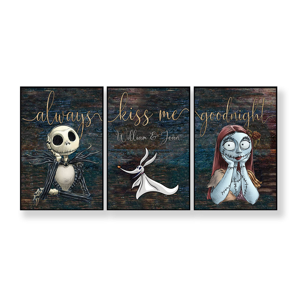 Personalized Couple Nightmare Poster & Canvas Set Gift Poster & Canvas Set GradoCreations