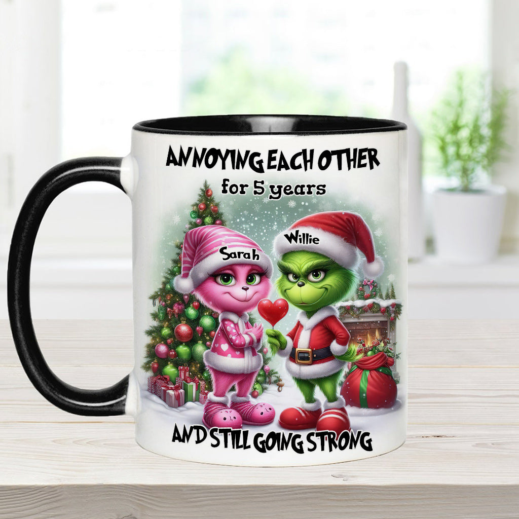 Personalized Accent Mug Annoying Each Other Gift for Couple Christmas Accent Mug GradoCreations