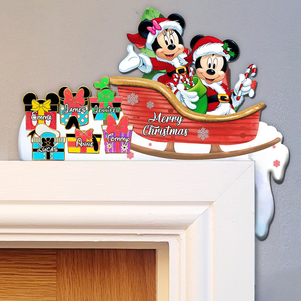 Personalized Merry Christmas Mouse Door Frame Decoration Door Frame Decoration GradoCreations
