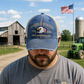 Personalized Independence Trucker Hat USA Flag Gift for Dad HN590 - Embroidery Hat Josh fix GradoCreations