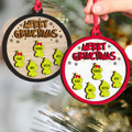 Personalized Merry Grinchmas Layered Wood Ornament Gift for Family Layered Wood Ornament GradoCreations