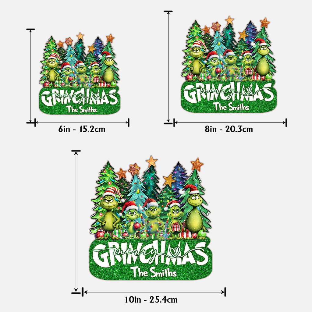 Personalized Merry Grinchmas 2 Layered Wood Sign for Christmas 2 Layered Wood Sign GradoCreations