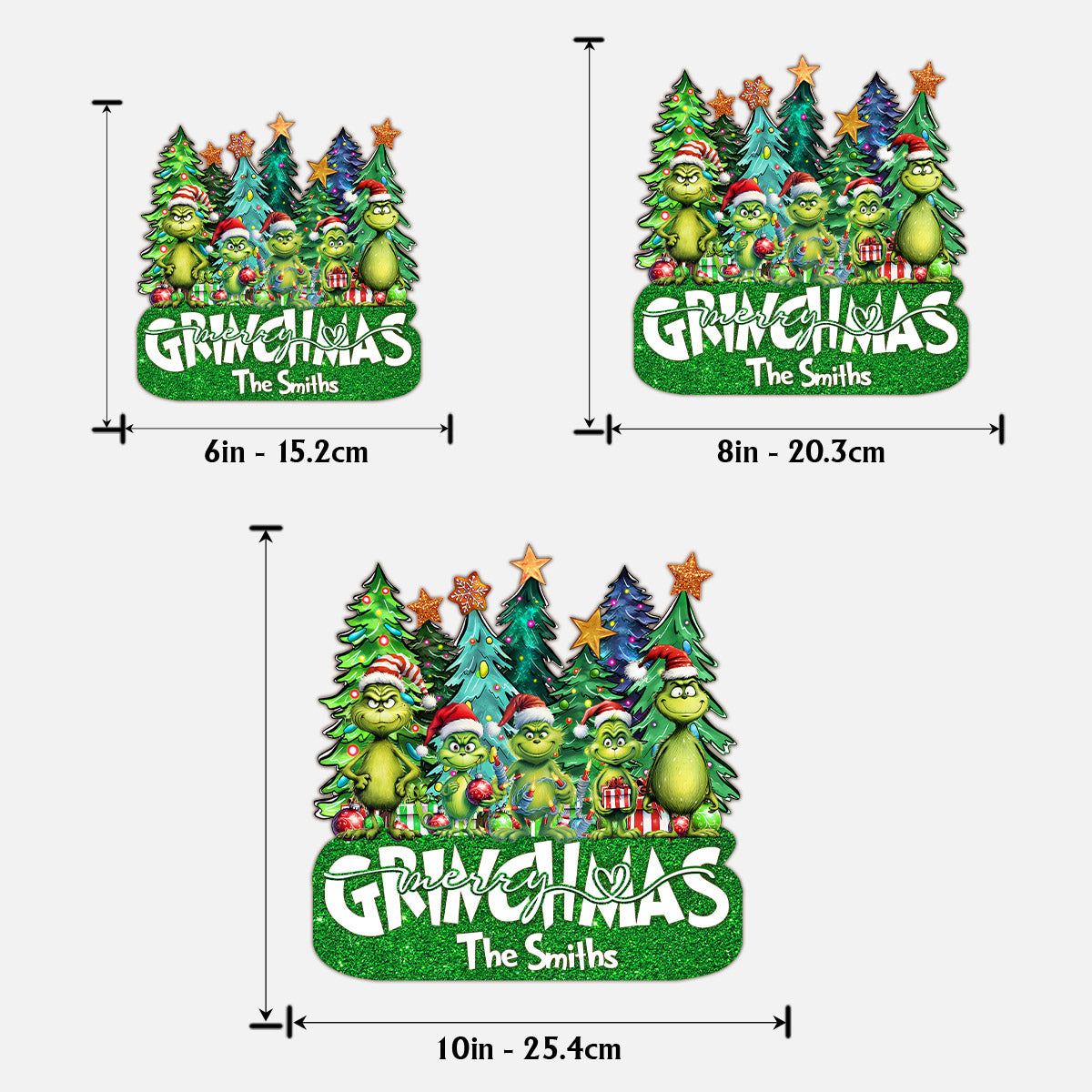 Personalized Merry Grinchmas 2 Layered Wood Sign for Christmas 2 Layered Wood Sign GradoCreations