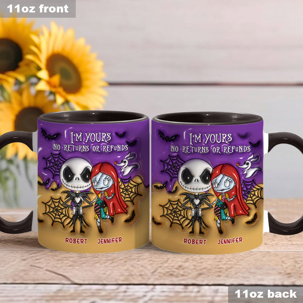 Personalized Nightmare Accent Mug Custom Name Gift for Couples Halloween Accent Mug GradoCreations