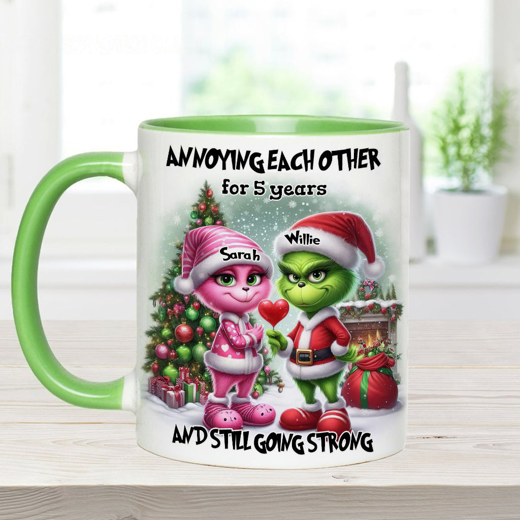 Personalized Accent Mug Annoying Each Other Gift for Couple Christmas Accent Mug GradoCreations
