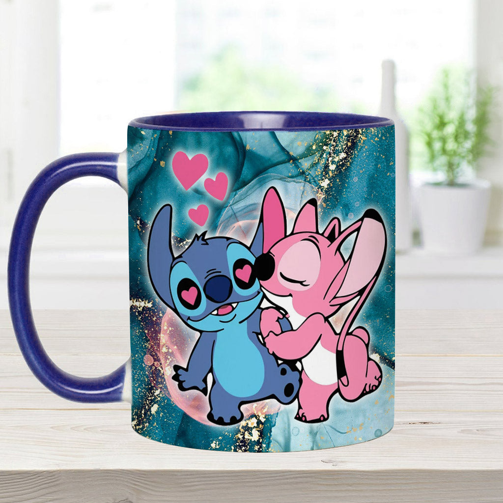 Personalized Ohana Accent Mug Custom Name Gift for Couples Accent Mug GradoCreations