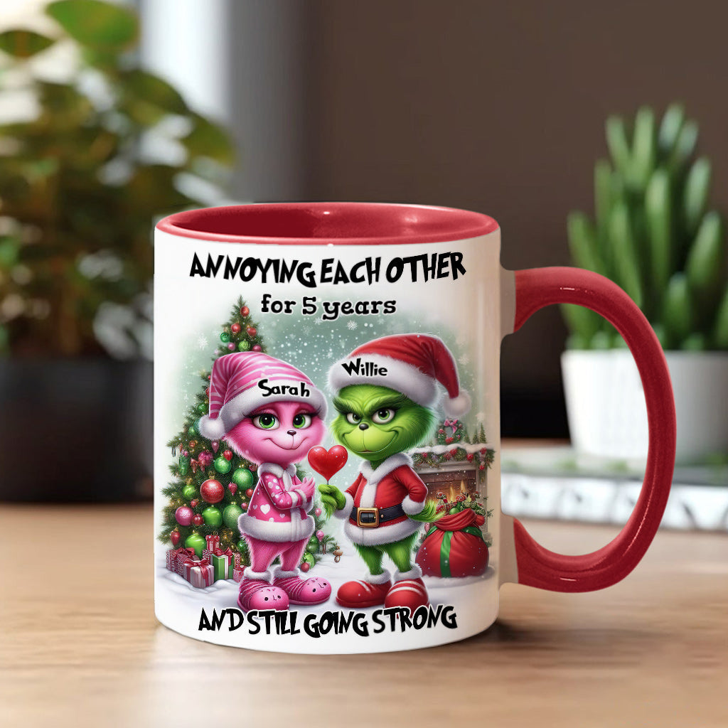Personalized Accent Mug Annoying Each Other Gift for Couple Christmas Accent Mug GradoCreations