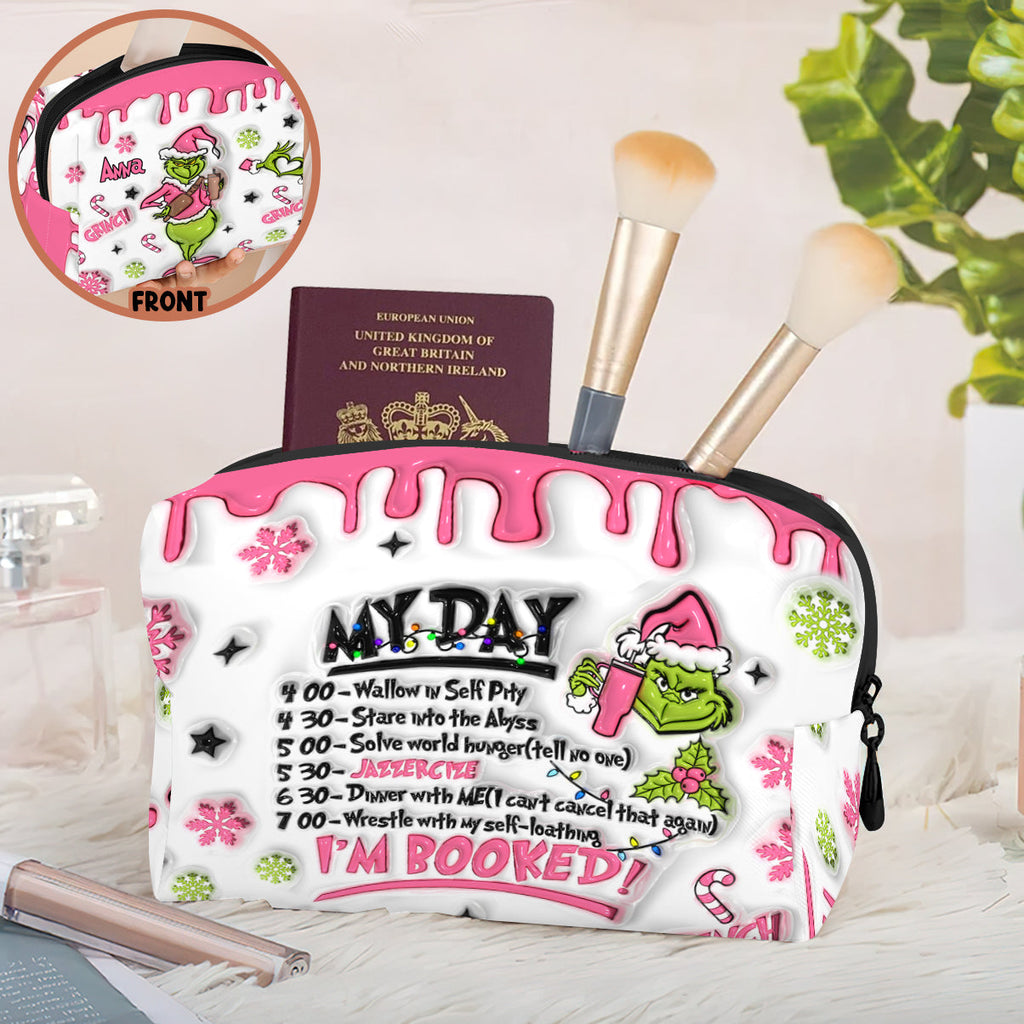 Personalized Christmas Makeup Bag Custom Name Gift Makeup Bag GradoCreations