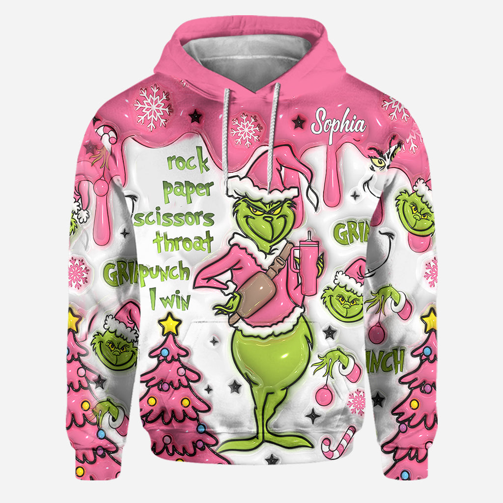 Personalized Grinch Hoodie and Leggings Set for Christmas | Custom Name Gift Hoodie & Leggings GradoCreations