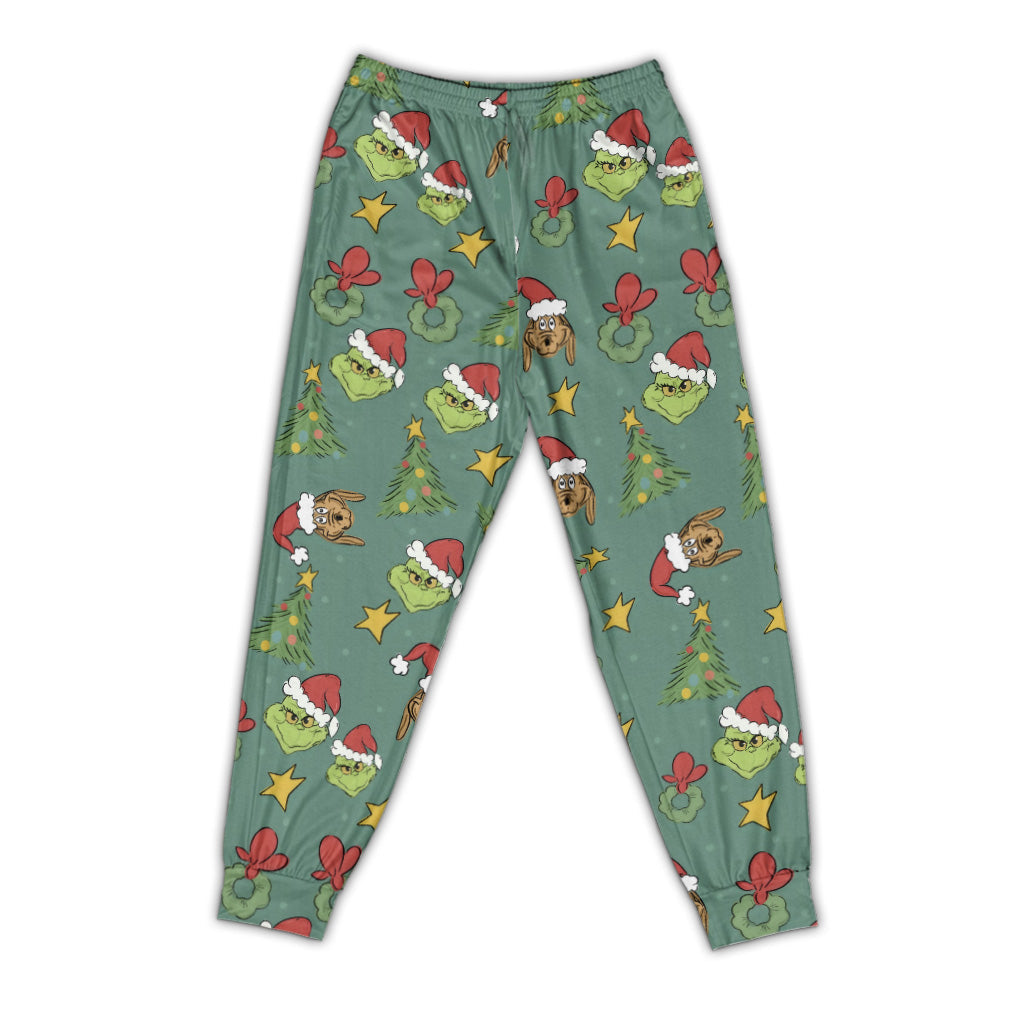 Personalized Grinch Christmas Pajama Set for Family | Custom Names Pajamas Set GradoCreations