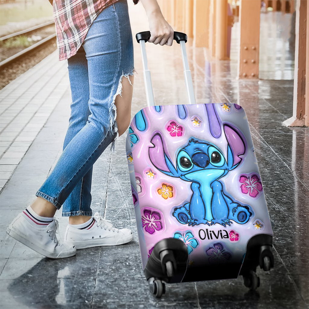 Personalized Ohana Luggage Cover Custom Name Gift for Travelers Luggage Cover GradoCreations