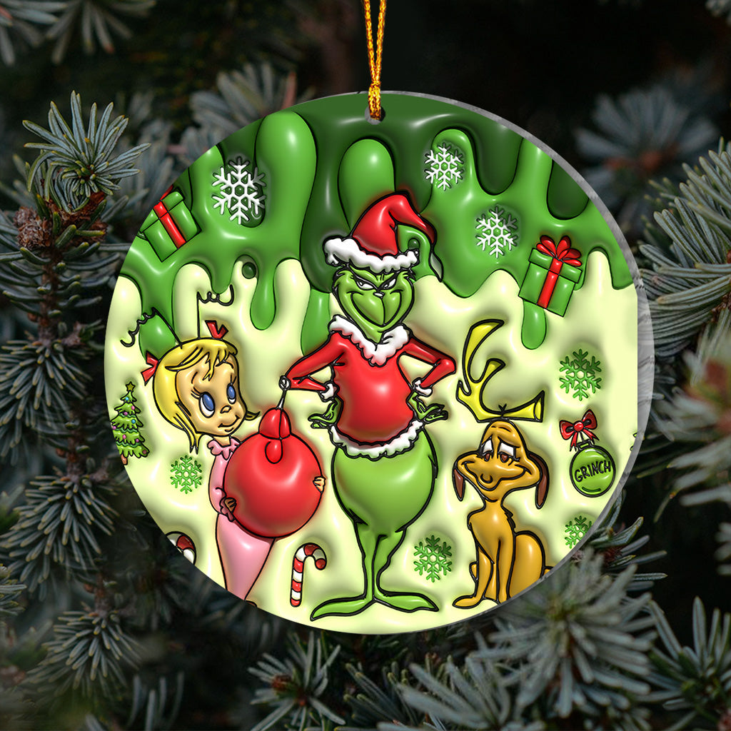 Personalized Grinchmas Christmas Ornament Custom Gift Ornament GradoCreations