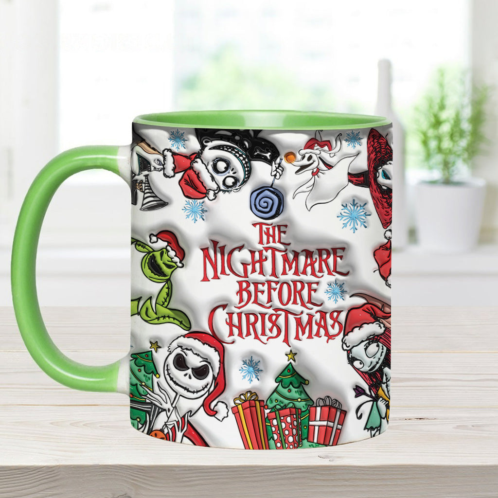Personalized Nightmare Before Christmas Accent Mug Gift for Halloween & Christmas Accent Mug GradoCreations