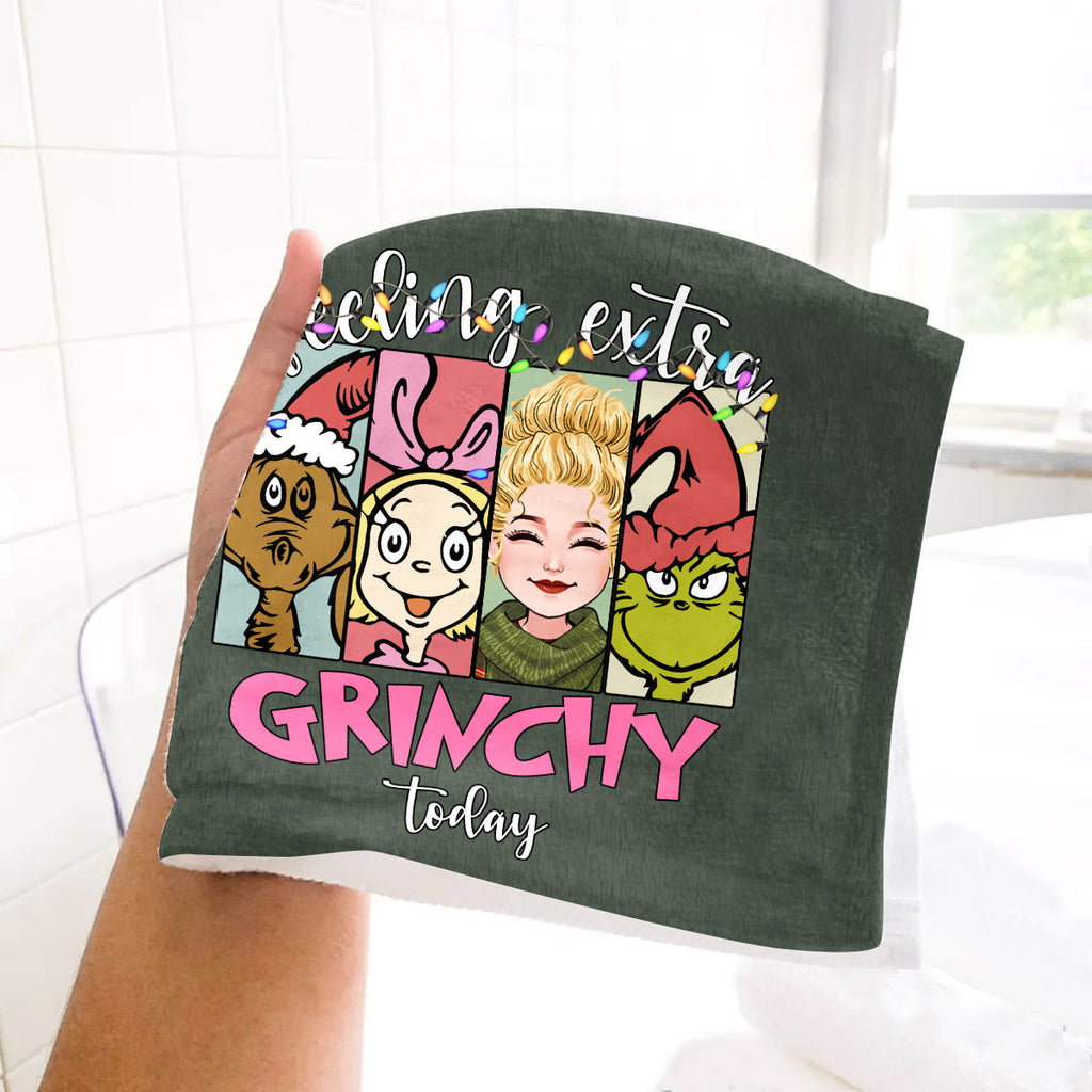 Personalized Grinch Christmas Towel Custom Design Gift Idea Towel GradoCreations