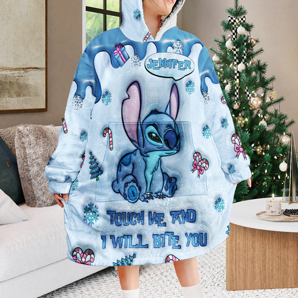 Personalized Ohana Blanket Hoodie Custom Name for Winter Gift Blanket Hoodie GradoCreations