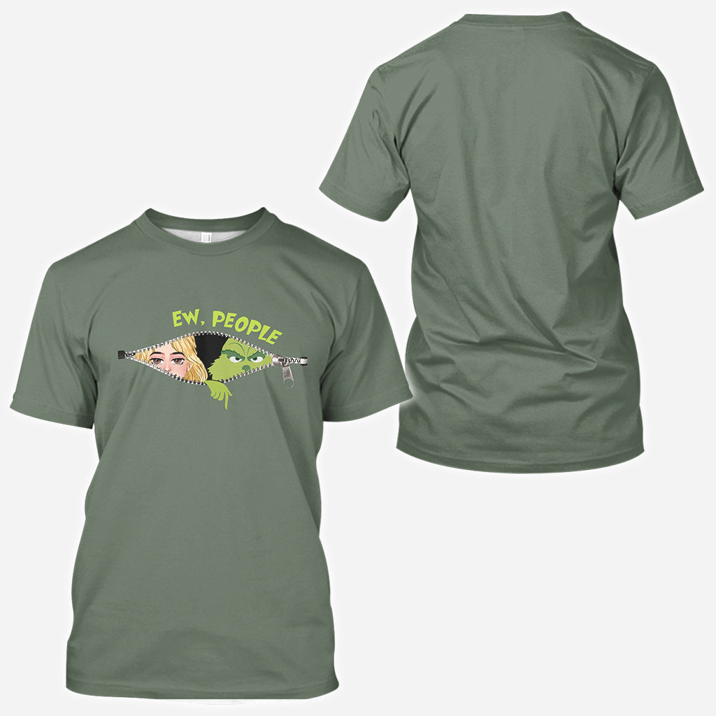 Personalized Green Mischief All-Over Christmas Shirt Gift All Over Shirt GradoCreations