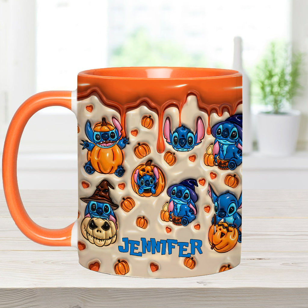 Personalized Halloween Accent Mug with Ohana Design for Kids Accent Mug GradoCreations