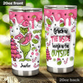 Personalized Grinch Tumbler Custom Name Holiday Drinkware Tumbler GradoCreations