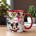Personalized Mickey Mouse Accent Mug Custom Name Holiday Gift Accent Mug GradoCreations