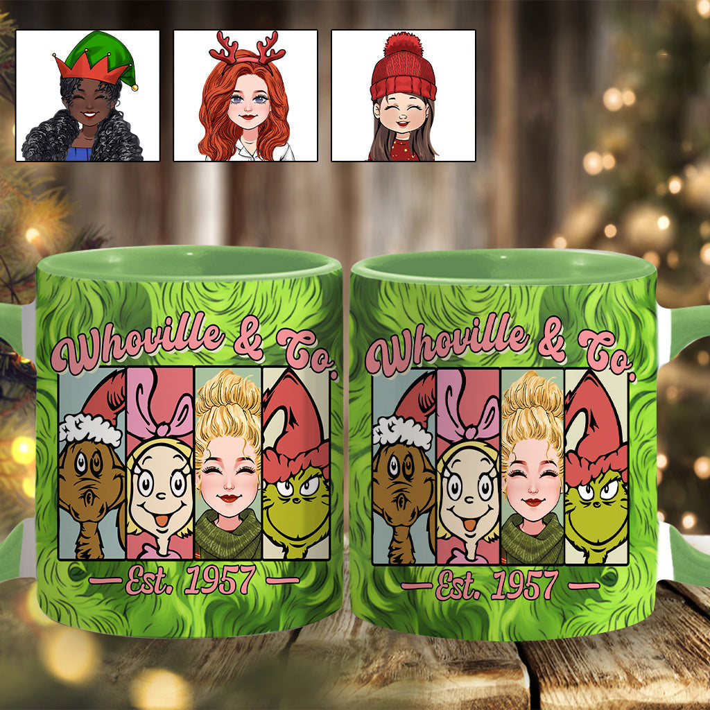 Personalized Holiday Accent Mug Custom Name Whoville Gift Accent Mug GradoCreations