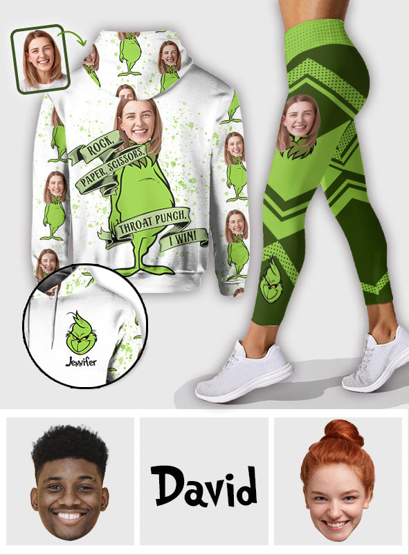 Personalized Grinch Hoodie & Leggings Set Custom Name Gift for Christmas Hoodie & Leggings GradoCreations