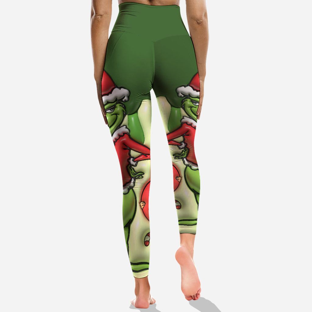 Personalized Grinch Hoodie & Leggings Set Custom Name Gift for Christmas Hoodie & Leggings GradoCreations