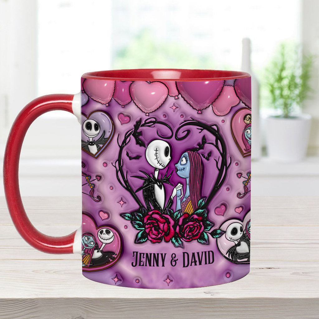 Personalized Nightmare Accent Mug Custom Name Gift for Couples Accent Mug GradoCreations