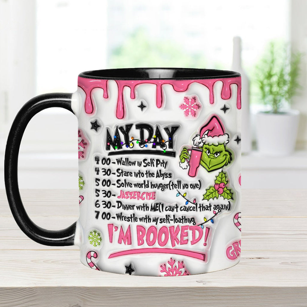 Personalized Christmas Accent Mug with Grinch Design for Hot Cocoa Accent Mug GradoCreations