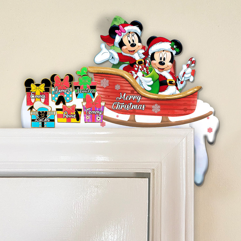 Personalized Merry Christmas Mouse Door Frame Decoration Door Frame Decoration GradoCreations