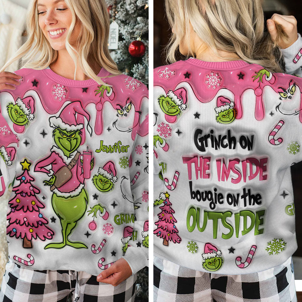 Personalized Grinch Ugly Christmas Sweater Gift for Mom Ugly Sweater GradoCreations