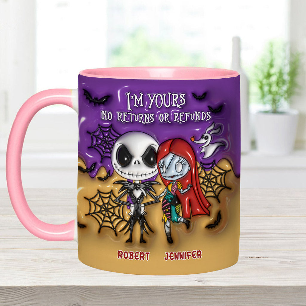 Personalized Nightmare Accent Mug Custom Name Gift for Couples Halloween Accent Mug GradoCreations