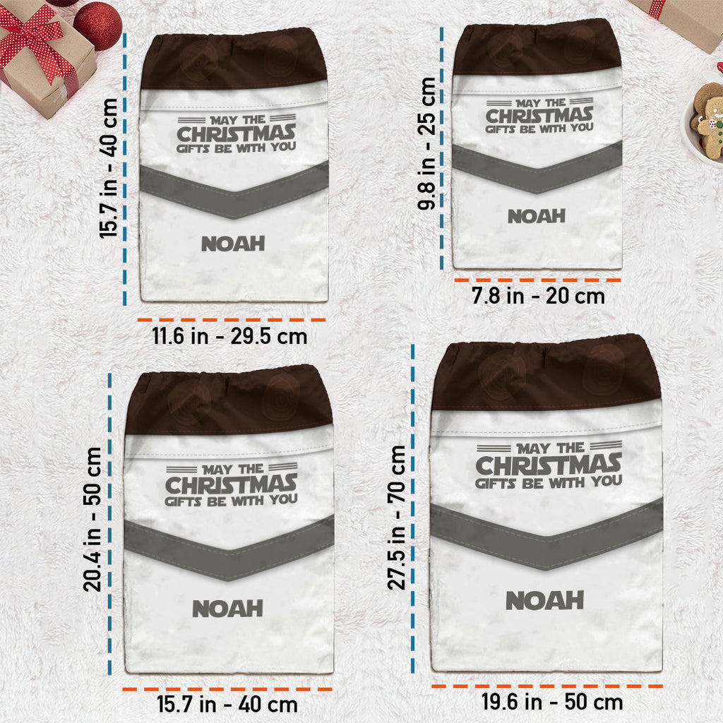 Personalized Christmas Drawstring Tote Bag Custom Name Gift Drawstring Tote Bag GradoCreations