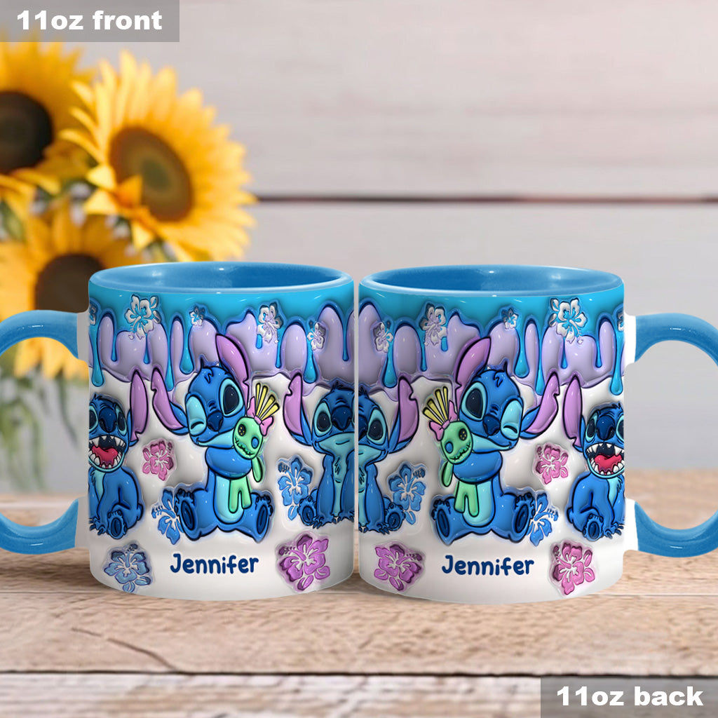 Personalized Ohana Accent Mug Custom Name Gift for Mom/Dad Accent Mug GradoCreations