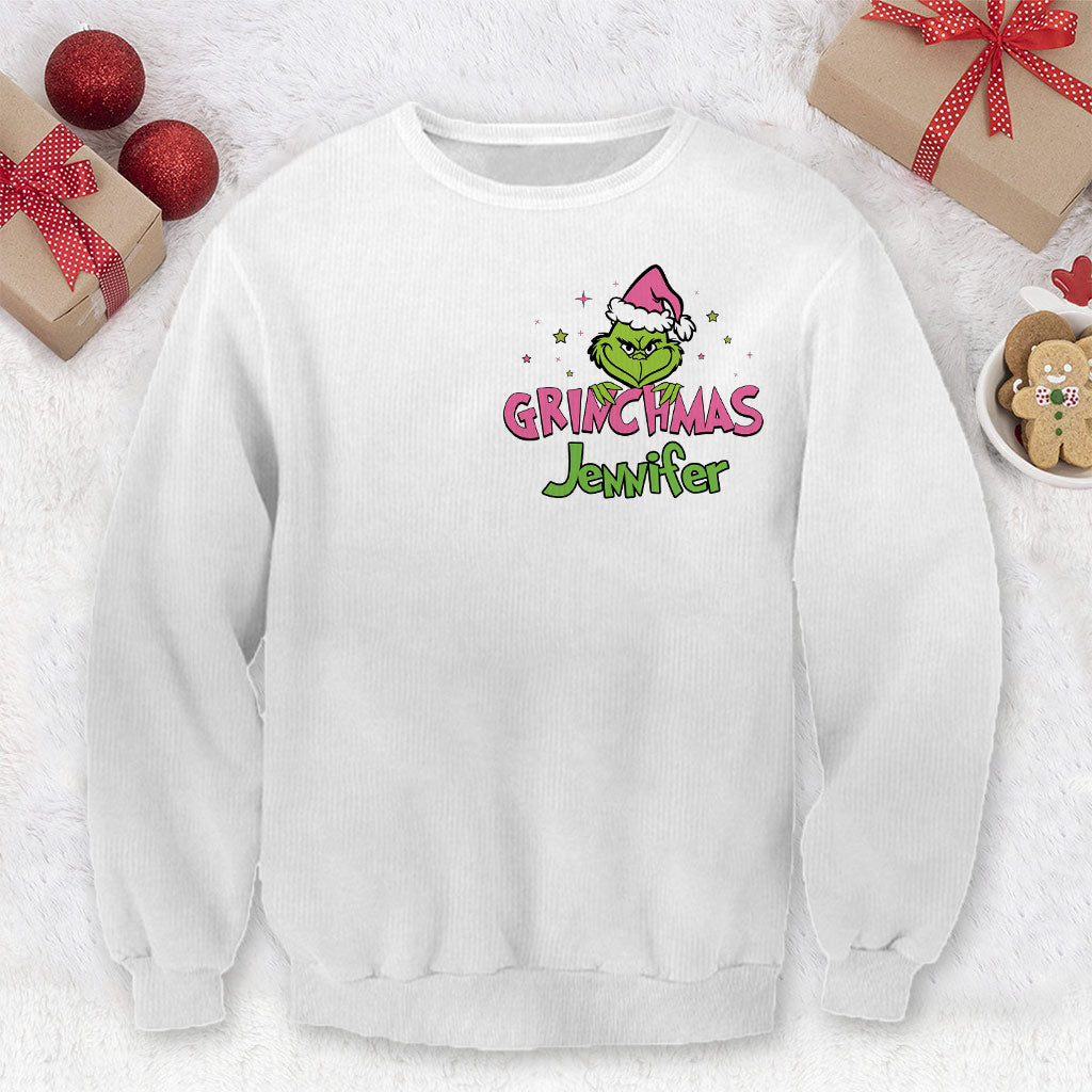 Personalized Grinchy On The Inside Christmas Ugly Sweater Gift Ugly Sweater GradoCreations