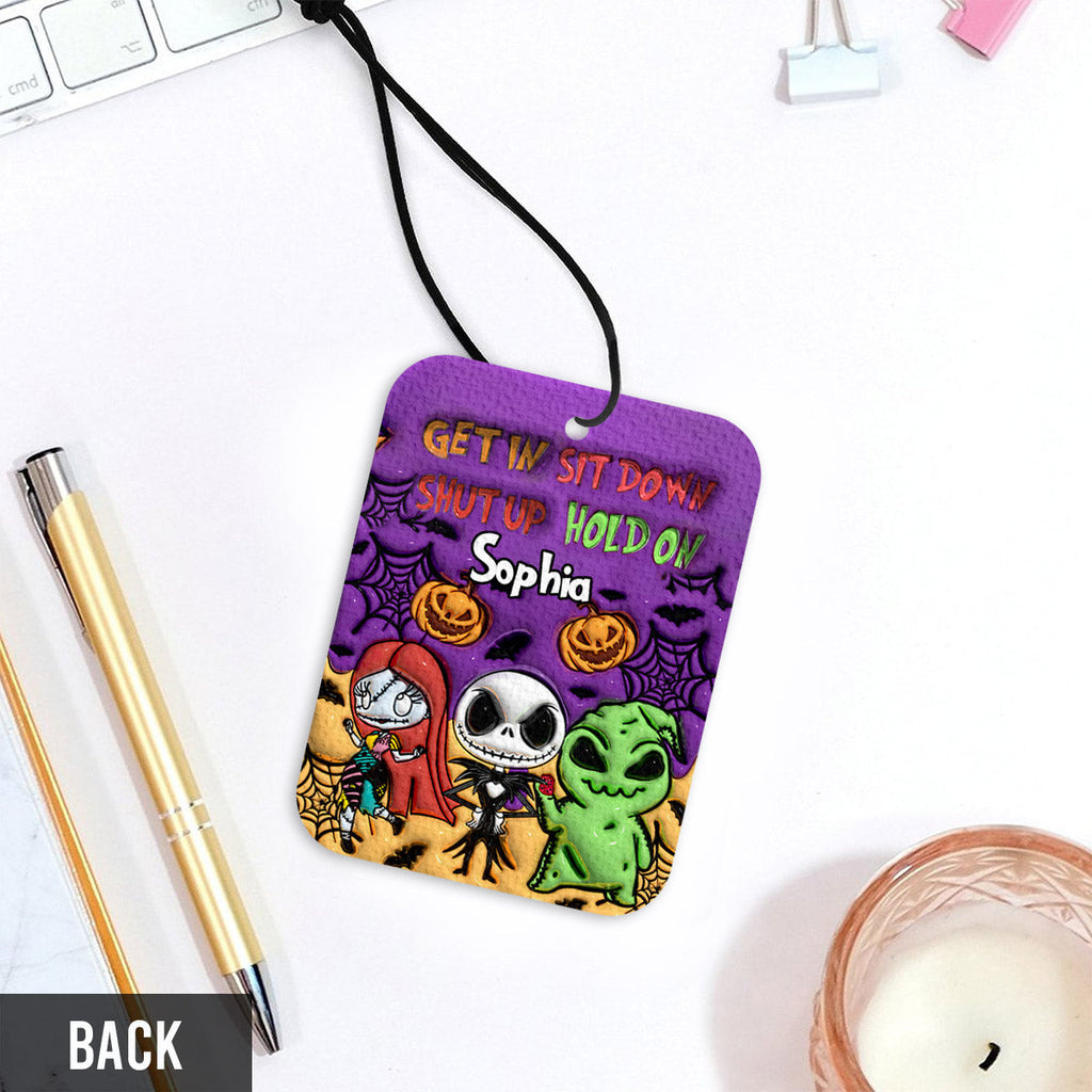 Personalized Halloween Air Freshener Custom Name Gift Rectangle Air Freshener GradoCreations