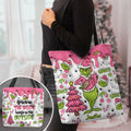 Personalized Grinch Tote Bag Custom Name Christmas Gift Tote Bag GradoCreations
