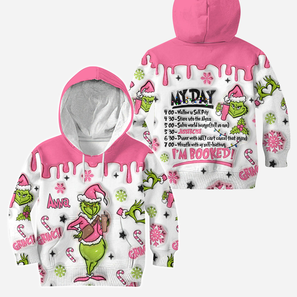 Personalized Christmas Grinch Hoodie and Leggings Set Gift Hoodie & Leggings GradoCreations