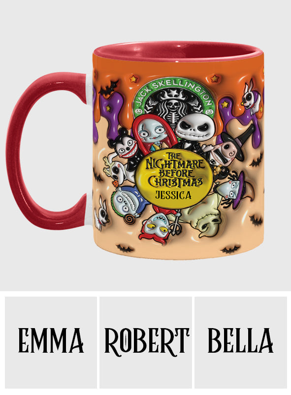 Personalized Nightmare Before Christmas Mug Custom Name Gift Accent Mug GradoCreations