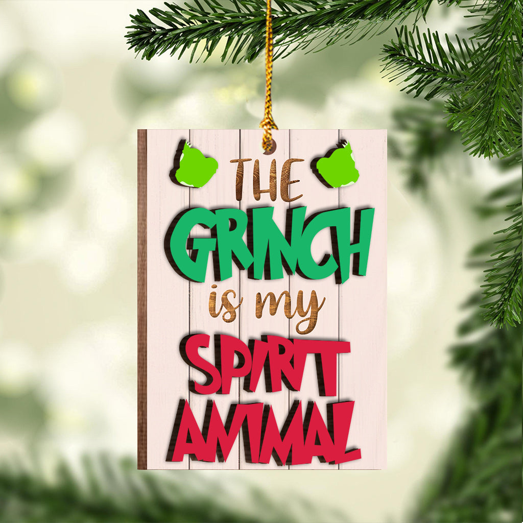 Personalized Christmas Layered Wood Ornament for Grinch Lovers Layered Wood Ornament GradoCreations