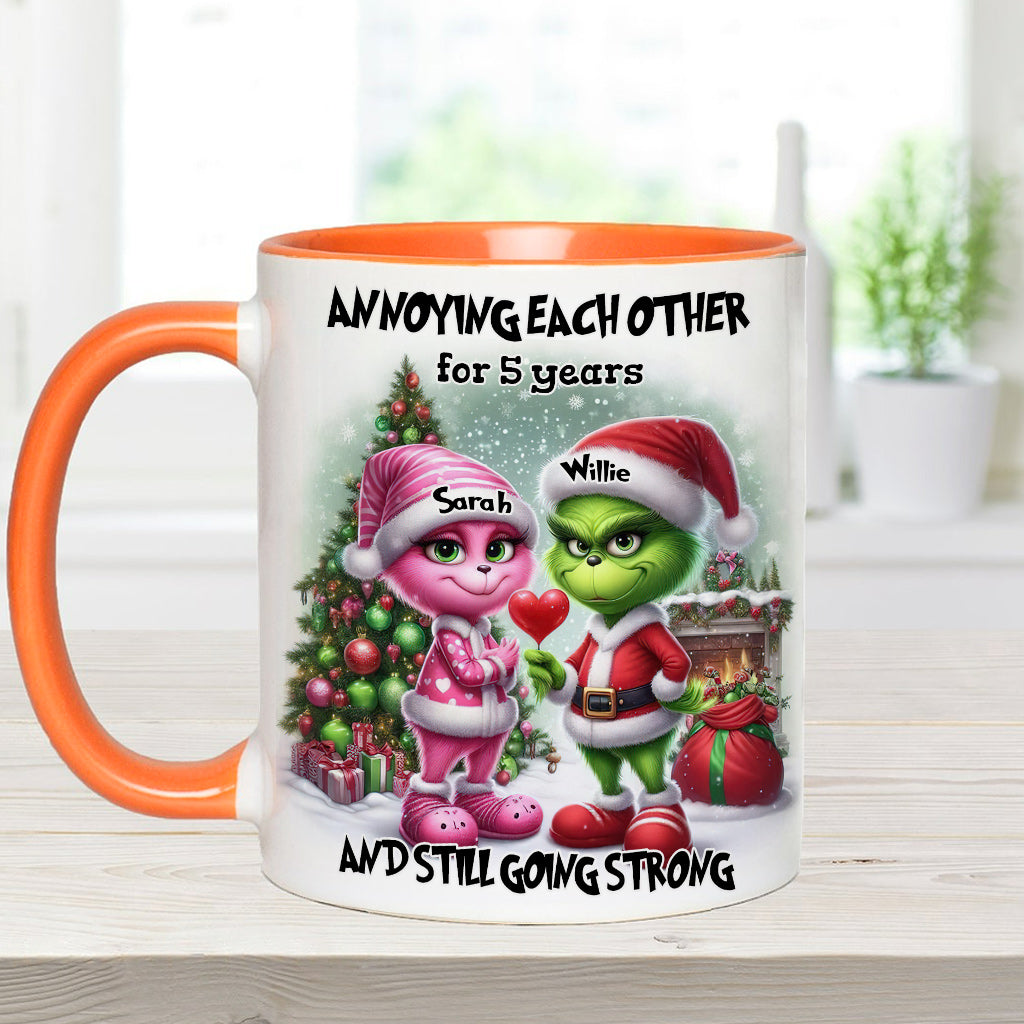 Personalized Accent Mug Annoying Each Other Gift for Couple Christmas Accent Mug GradoCreations