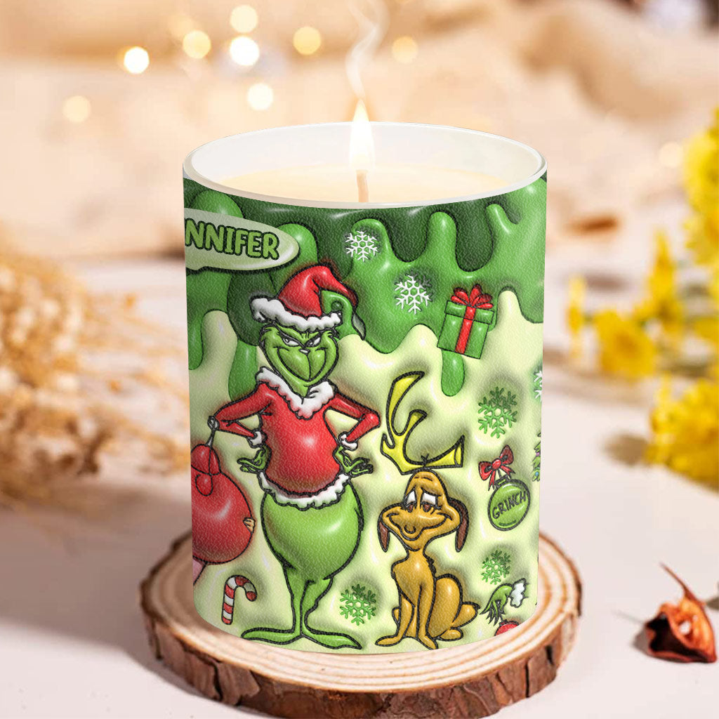 Personalized Christmas Candle with Wooden Lid for Home Decor Candle With Wooden Lid GradoCreations