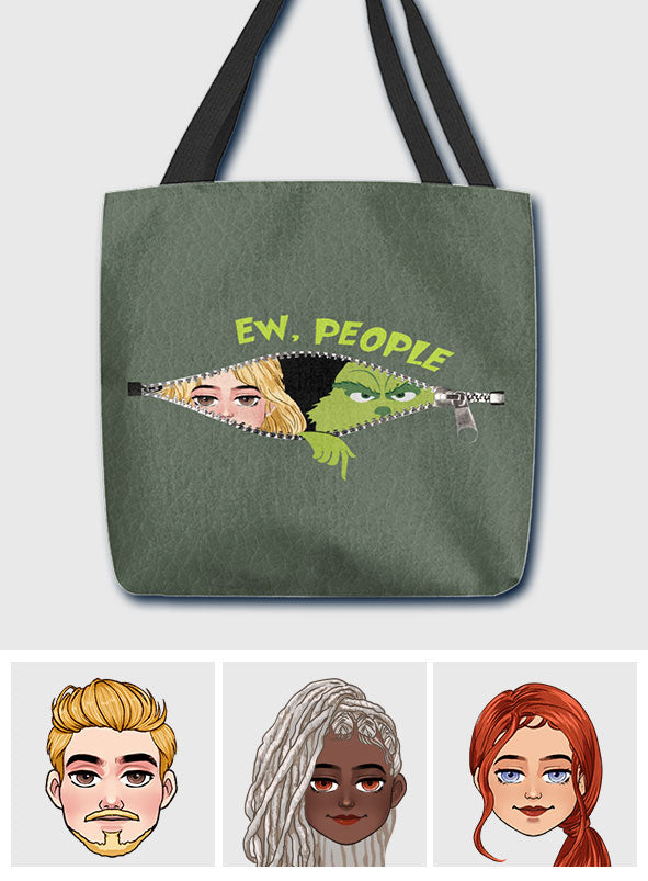 Personalized Ew People Tote Bag Custom Name Gift for Christmas Tote Bag GradoCreations