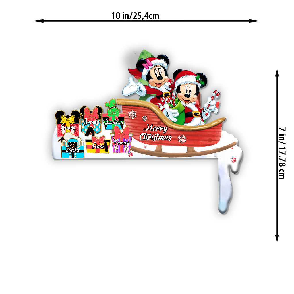 Personalized Merry Christmas Mouse Door Frame Decoration Door Frame Decoration GradoCreations