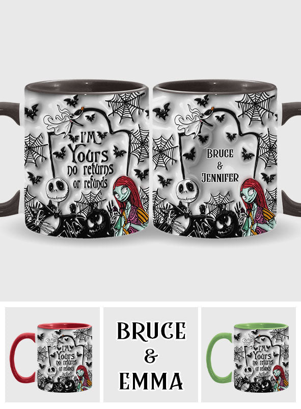 Personalized Halloween Accent Mug Custom Name for Couples Accent Mug GradoCreations