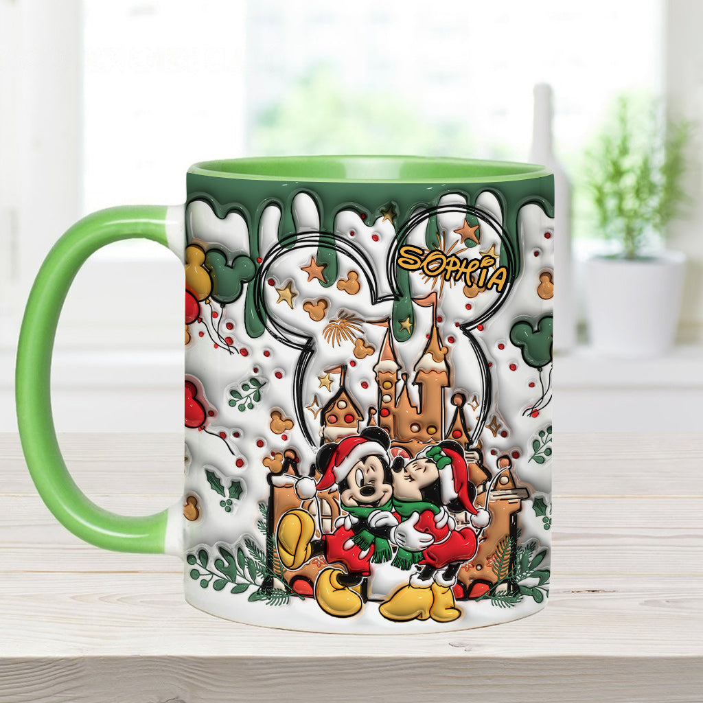 Personalized Christmas Mouse Accent Mug Custom Name Gift Accent Mug GradoCreations