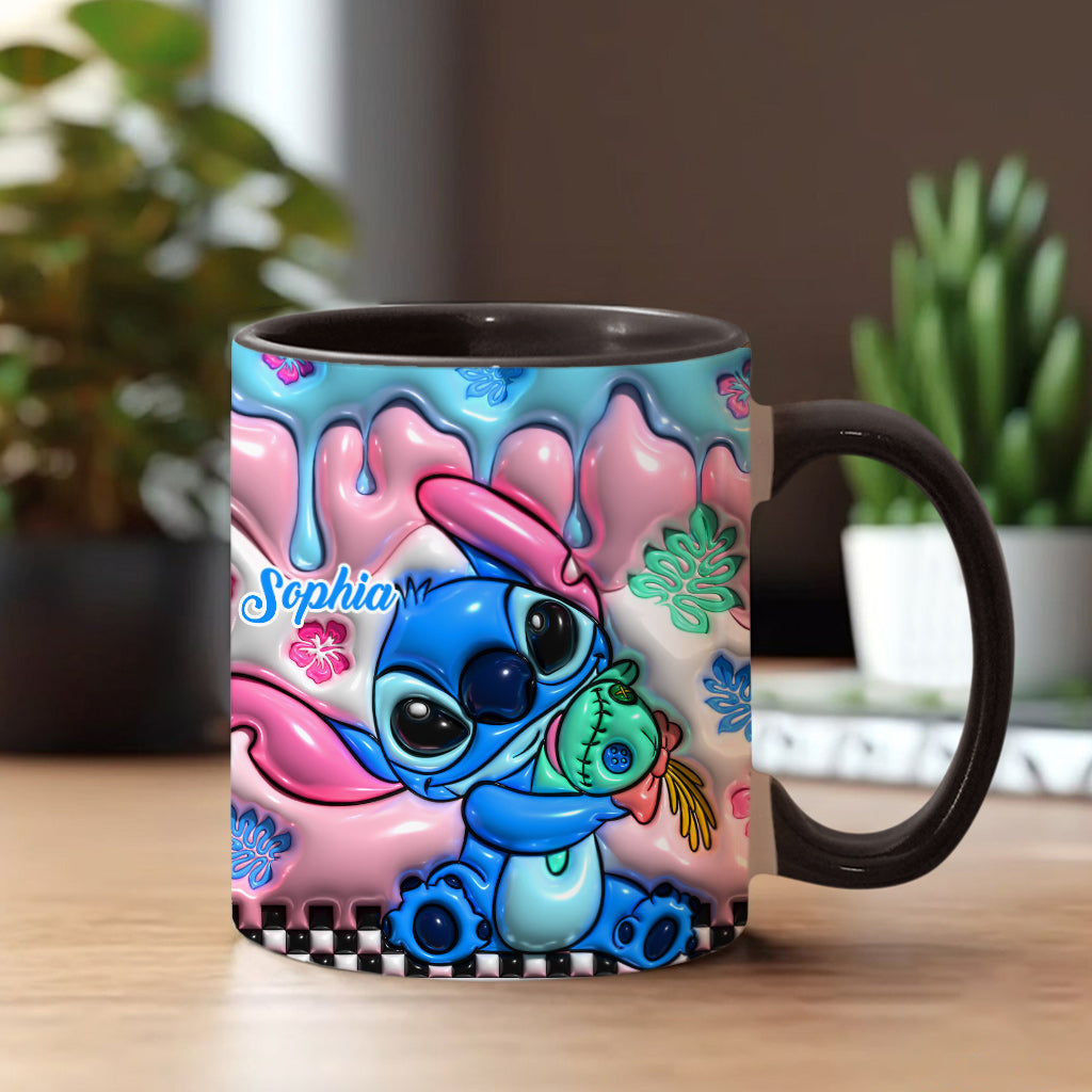 Personalized Ohana Accent Mug Custom Name Gift for Family Accent Mug GradoCreations