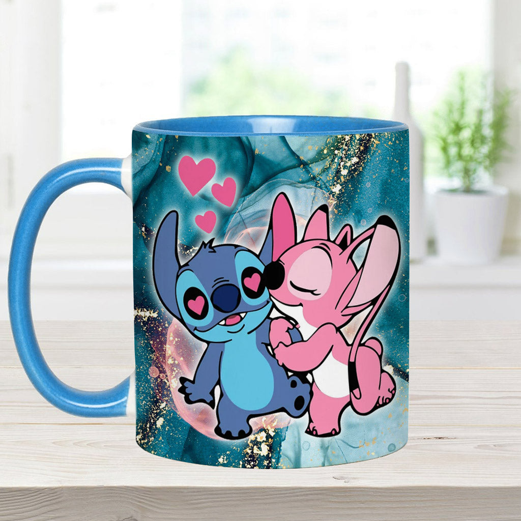 Personalized Ohana Accent Mug Custom Name Gift for Couples Accent Mug GradoCreations