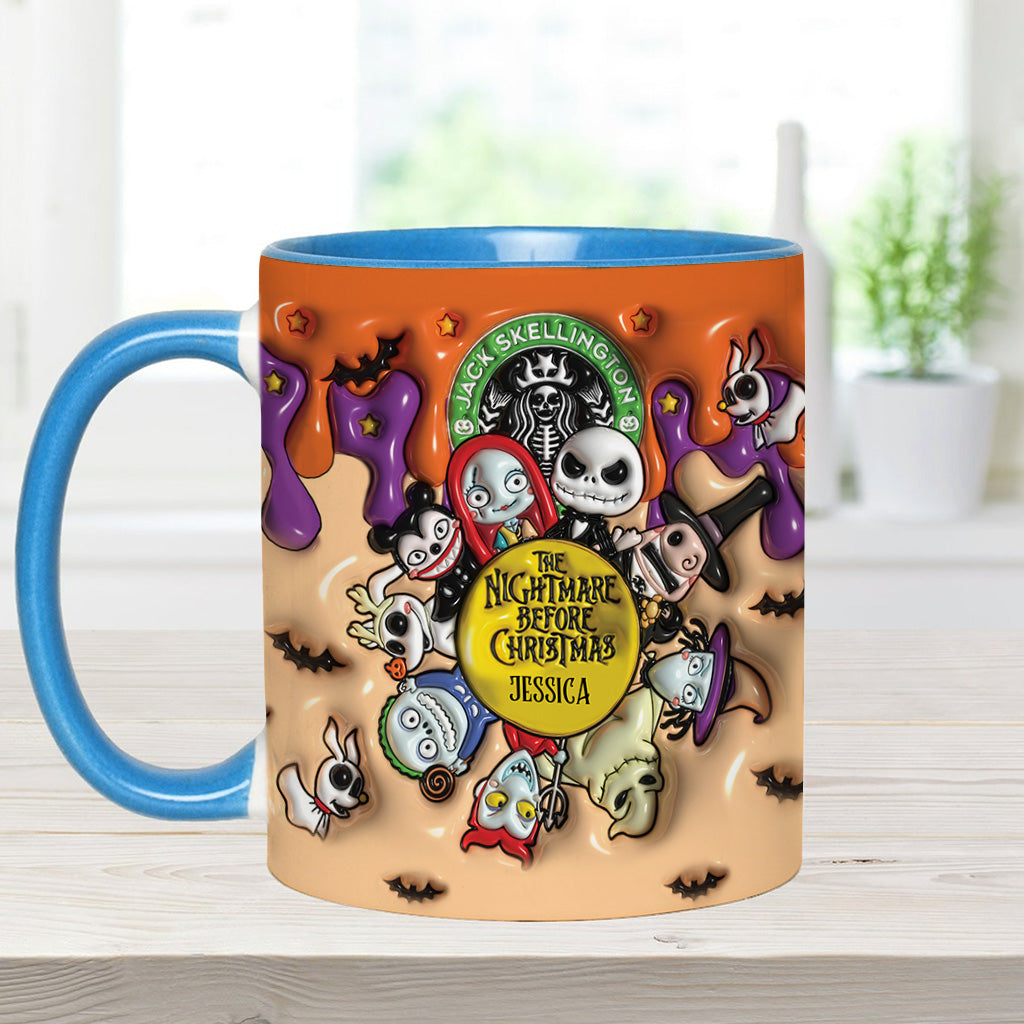 Personalized Nightmare Before Christmas Mug Custom Name Gift Accent Mug GradoCreations