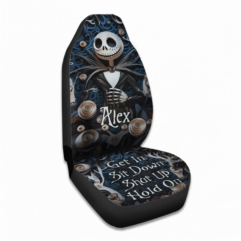 Personalized Nightmare Seat Covers Custom Name Gift for Halloween Seat Covers GradoCreations
