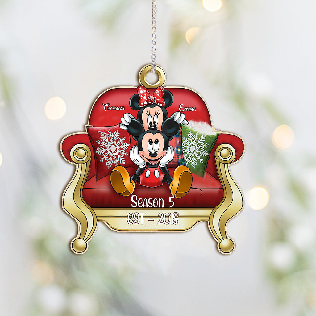 Personalized One-sided Mouse Ornament Custom Family Gift for Christmas One-sided Ornament GradoCreations